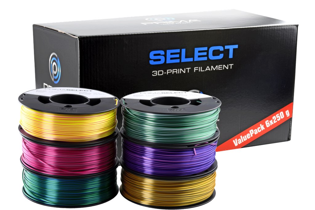PrimaSelect PLA Chameleon - 1.75mm - 6 x 250 g - Multi Color Pack