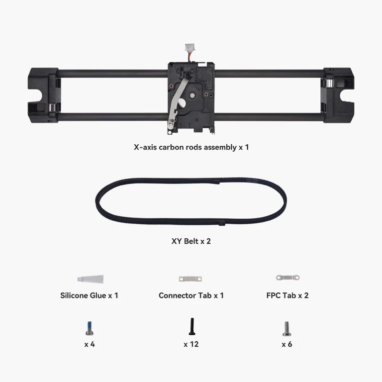 Bambu Lab X1&P1 X-Axis Carbon Rods Assembly