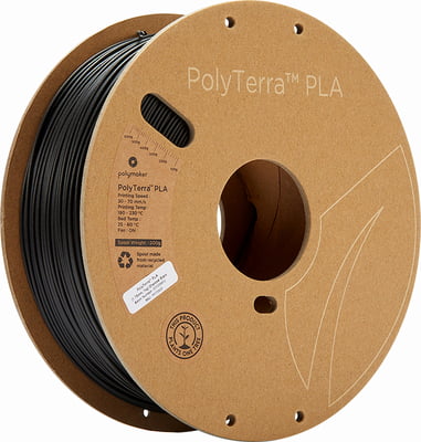 Polymaker PolyTerra PLA 1.75mm-1 kg Charcoal Black