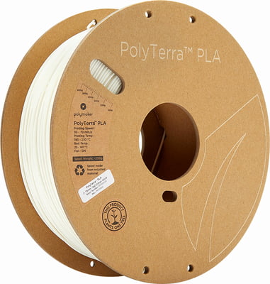 Polymaker PolyTerra PLA 1.75mm-1 kg Cotton White