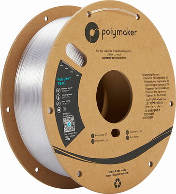 Polymaker PolyLite PETG 1.75mm-1 kg Transparent