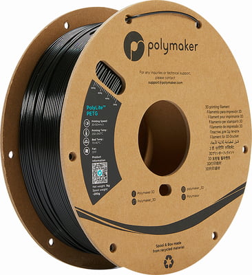 Polymaker PolyLite PETG 1.75mm-1 kg Black