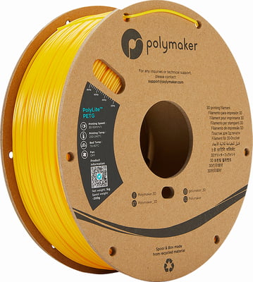 Polymaker PolyLite PETG 1.75mm-1 kg Yellow