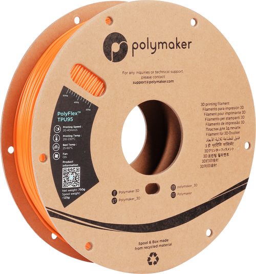Polymaker PolyFlex TPU-95A 1.75mm-750g Orange