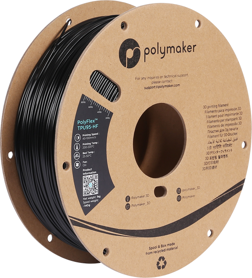 Polymaker PolyFlex TPU-95A 1.75mm-1 kg High Speed Black
