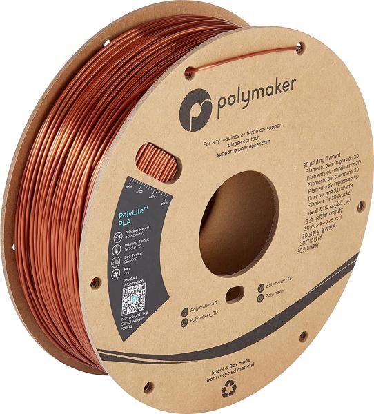 Polymaker PolyLite PLA 1.75mm-1 kg Silk Bronze