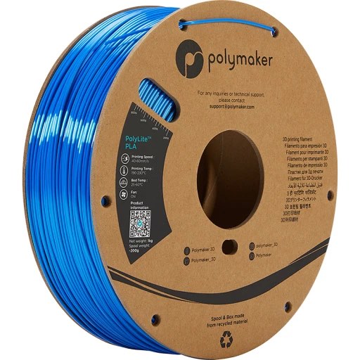 Polymaker PolyLite PLA 1.75mm-1 kg Silk Blue