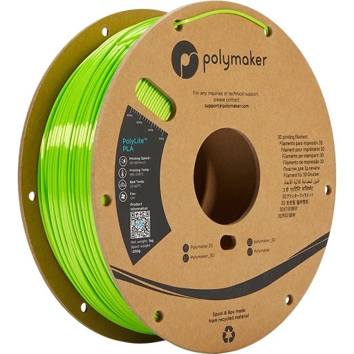 Polymaker PolyLite PLA 1.75mm-1 kg Silk Lime