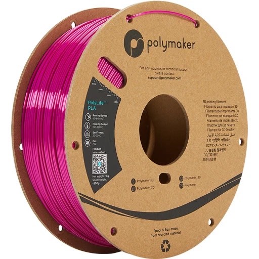 Polymaker PolyLite PLA 1.75mm-1 kg Silk Magenta