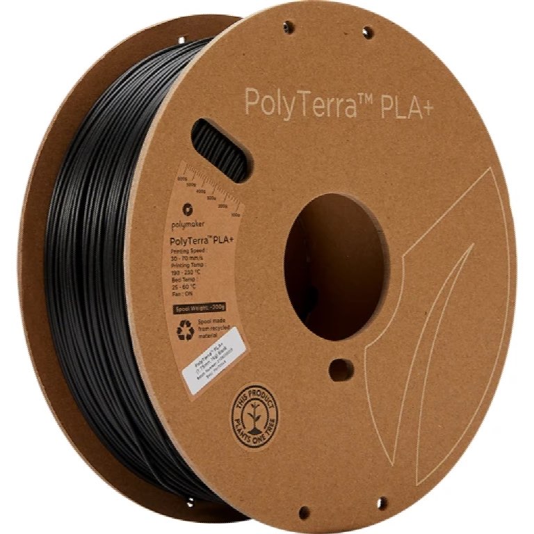 Polymaker PolyTerra PLA+ 1.75mm-1 kg  Black