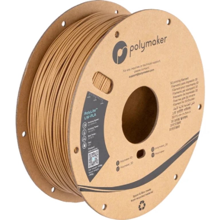 Polymaker PolyLite LW-PLA 1.75mm-0,8 kg Wood