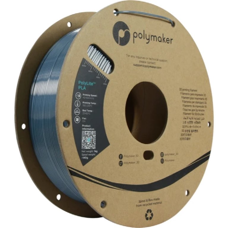 Polymaker PolyLite PLA 1.75mm-1 kg Silk Chrome