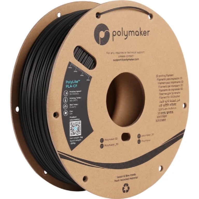Polymaker PolyLite PLA-CF 1.75mm-1 kg Black