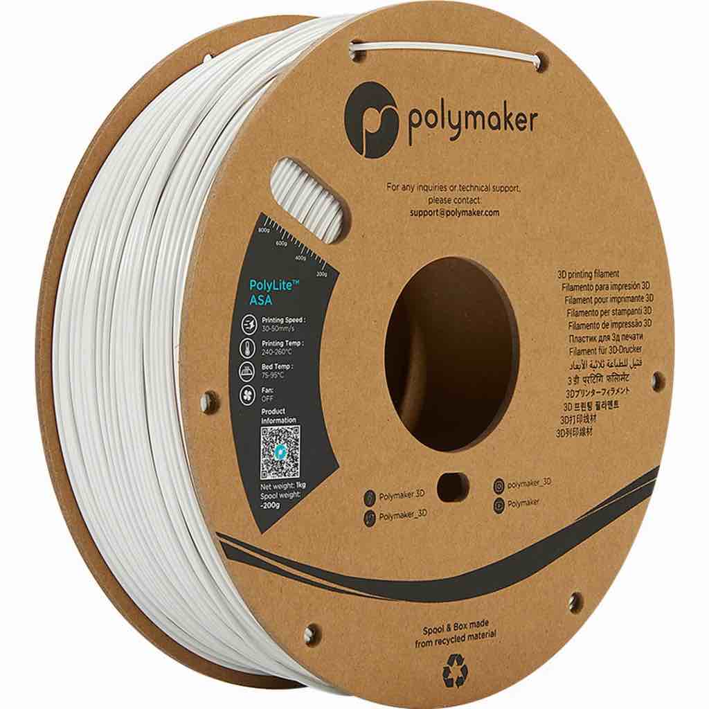 Polymaker PolyLite ASA 1.75mm-1 kg White