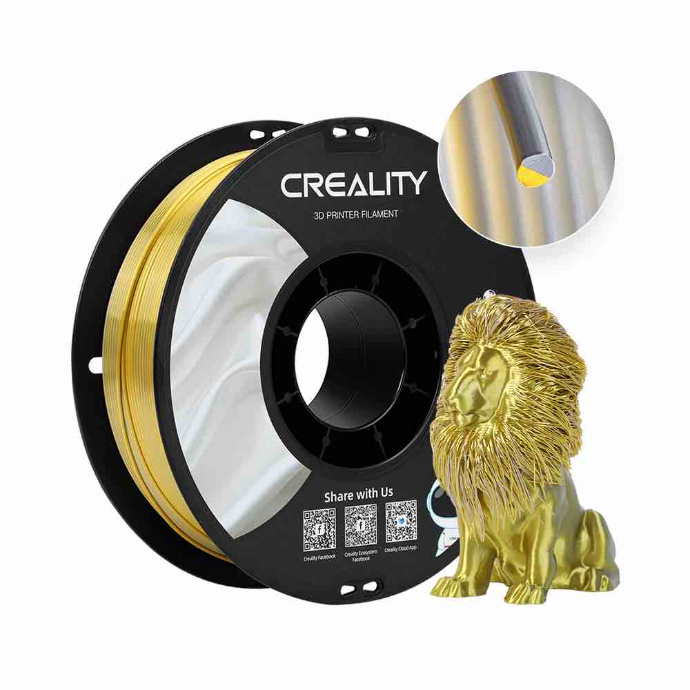 Creality CR-PLA Silk - 1.75 mm - 1 kg Gold Silver