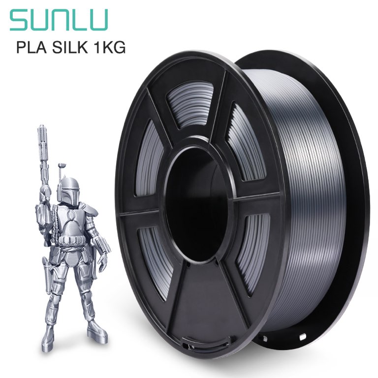 Sunlu Silk PLA+ Filament - 1.75mm - 1kg Silver