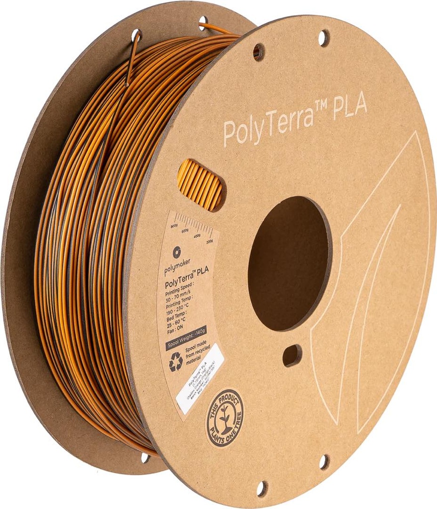 Polymaker PolyLite PLA 1.75mm-1 kg Dual Shadow Orange