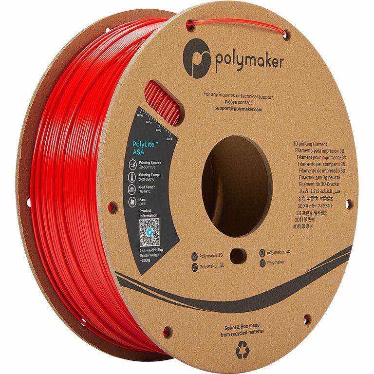 Polymaker PolyLite ASA 1.75mm-1 kg Red