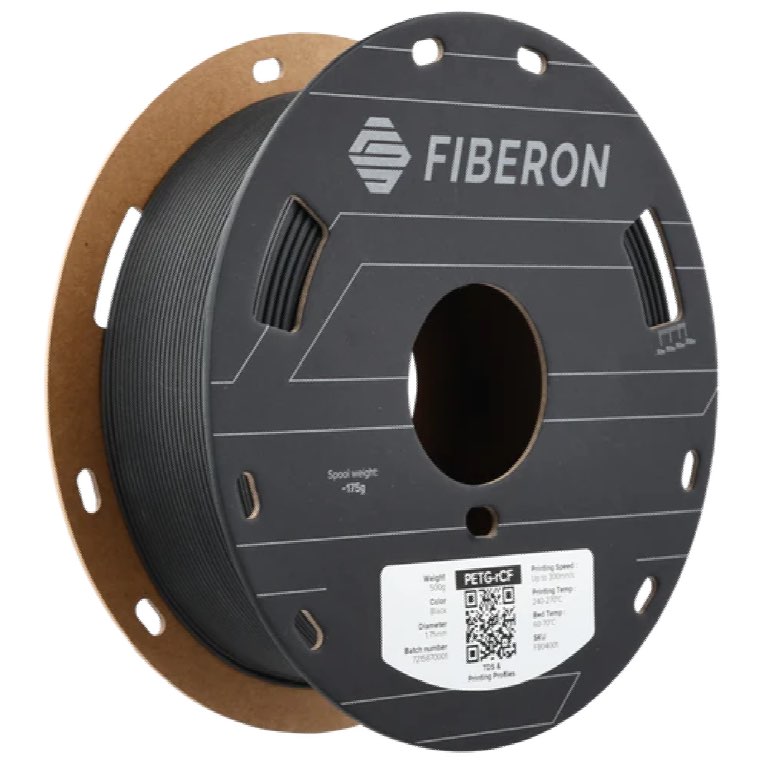 [FB03001] Polymaker Fiberon PETG-ESD 1.75mm-0,5 kg Black