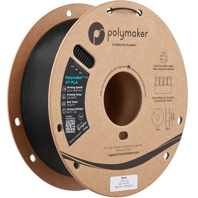 [PA17001] Polymaker HT-PLA 1.75mm - 1kg  Black