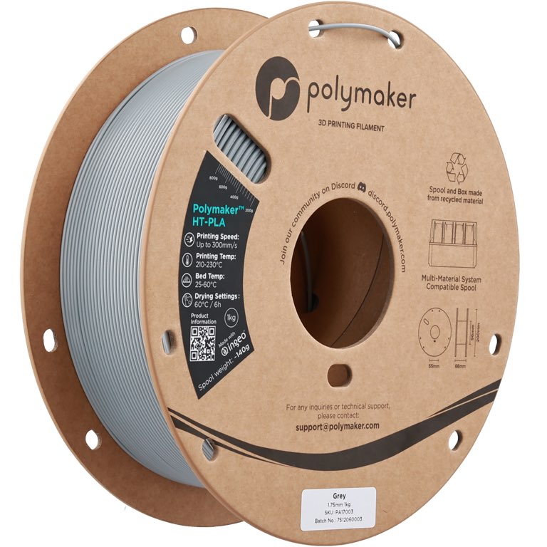 [PA17003] Polymaker HT-PLA 1.75mm - 1kg  Grey