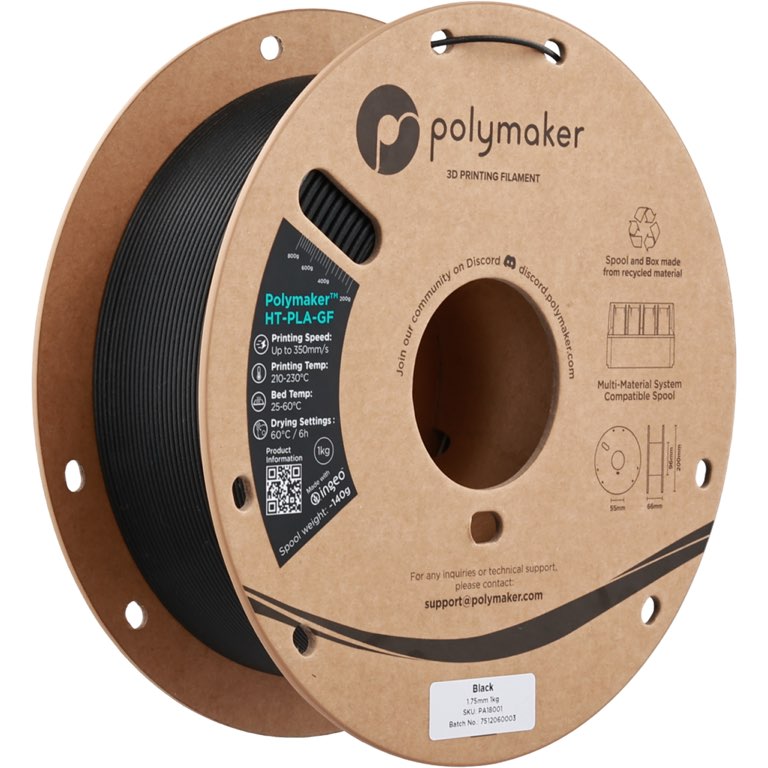 [PA18001] Polymaker HT-PLA-GF 1.75mm - 1kg  Black