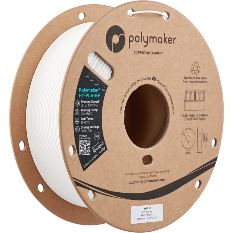 [PA18002] Polymaker HT-PLA-GF 1.75mm - 1kg  White