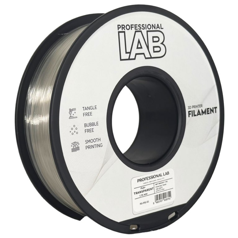 Professional Lab - PLA+ Transparent 1kg 1.75mm