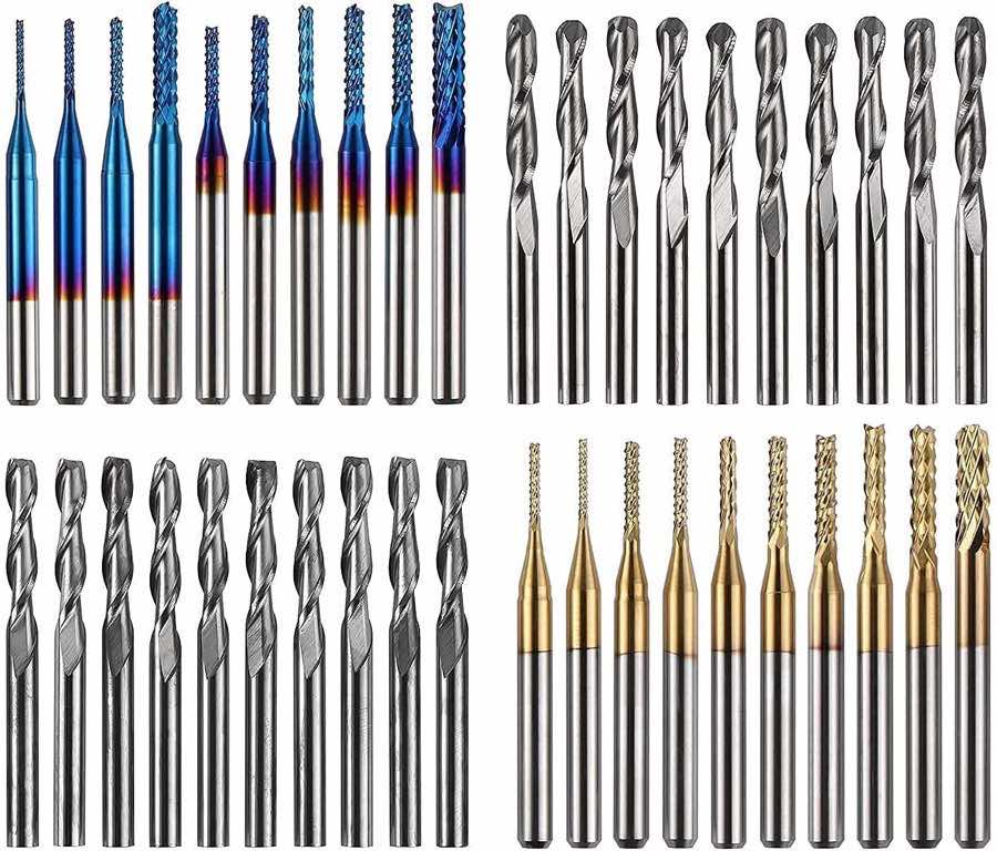 [30855] TwoTrees End Mills for CNC - 40pcs