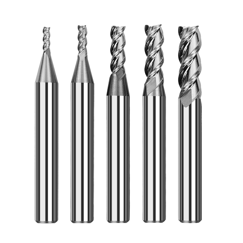 [30857] TwoTrees HRC55 3 Flute Tungsten Carbide End Mills for CNC - 5pcs