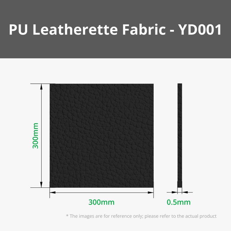 [B-YD001] Bambu Lab Black Pebbled PU Leatherette Fabric