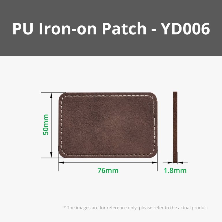[B-YD006] Bambu Lab Rectangular PU Iron-on Patch - Rustic to Gold
