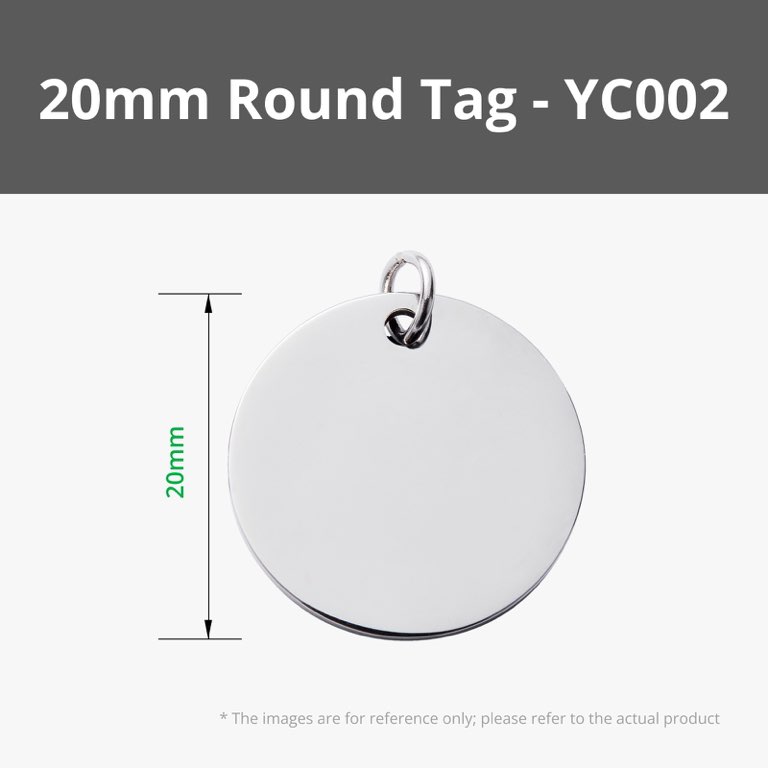 [B-YC002] Bambu Lab Small Round Stainless Steel Tag (5PCS) 