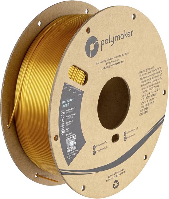 Polymaker PolyLite PETG 1.75mm-1 kg Gold