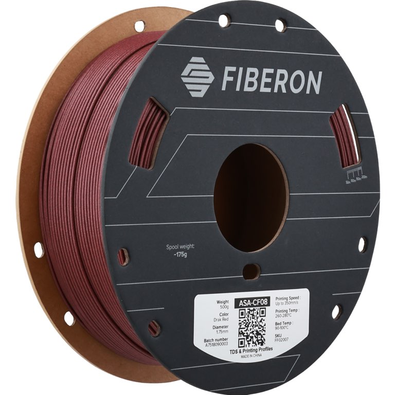 [FF02007] Polymaker Fiberon ASA-CF08 Dark Red 1.75mm 0,5kg 