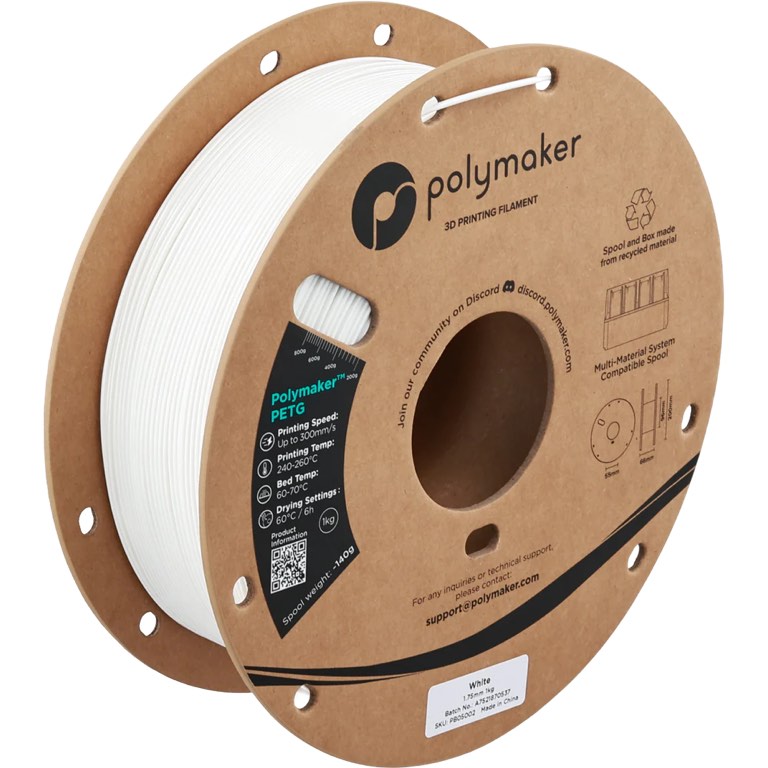 [PB05002] Polymaker  PETG 1.75mm-1 kg White
