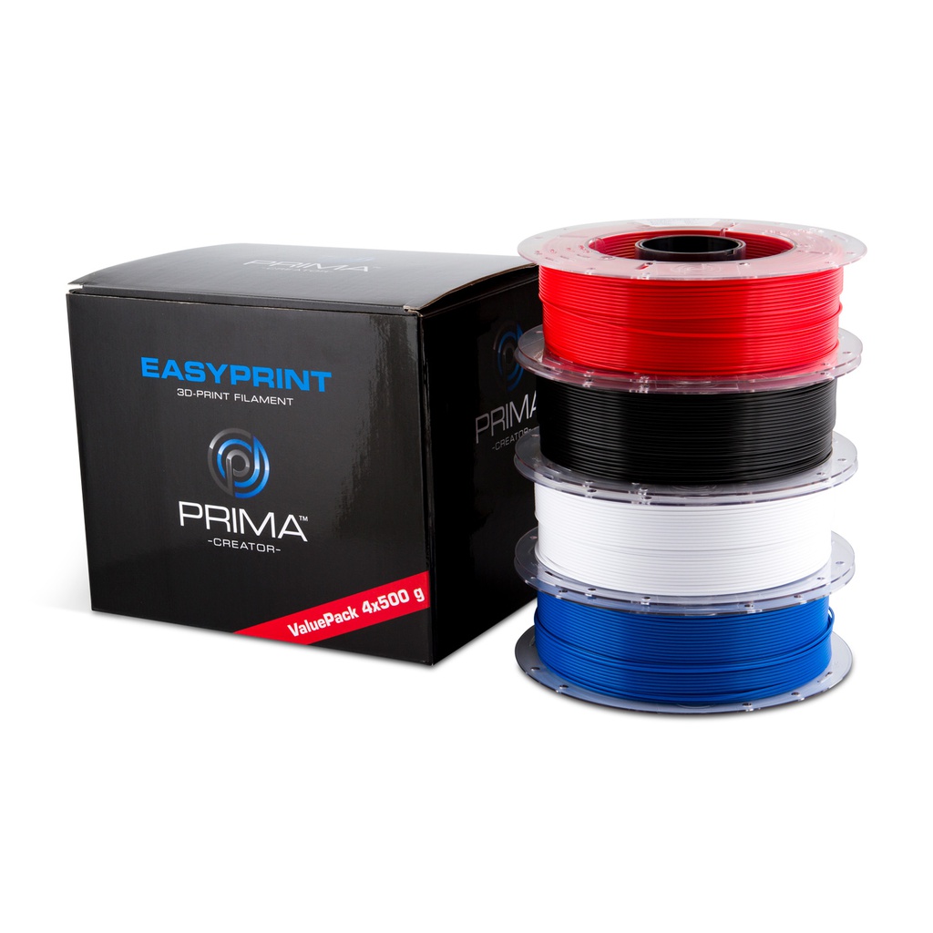 PrimaCreator EasyPrint PLA - 1.75mm - 4x500g - Value Pack Standard