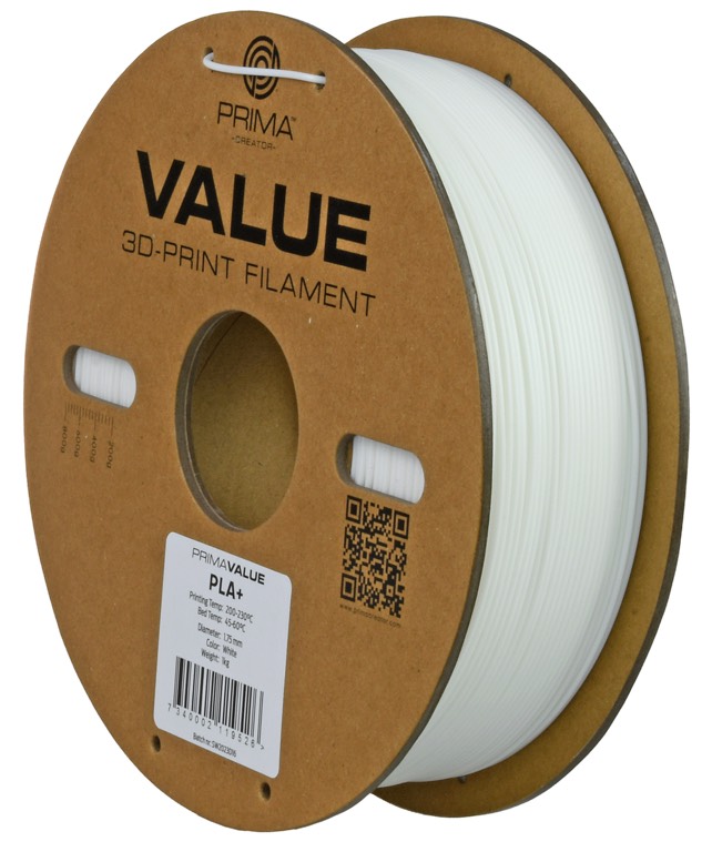 PrimaValue PLA+ 1.75mm 1 kg White