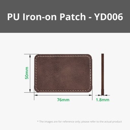 [B-YD006] Bambu Lab Rectangular PU Iron-on Patch - Rustic to Gold